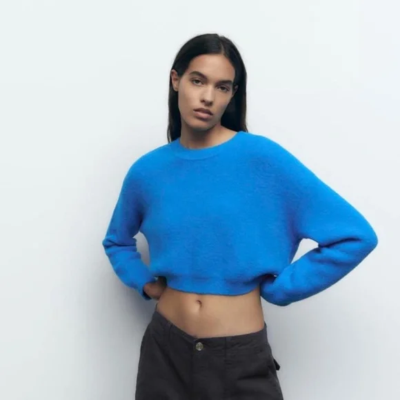 Zara Sweaters Zara Soft Cropped Sweater S Poshmark